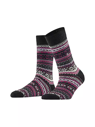 BURLINGTON | Damen Socken FAIR ISLE DELIGHT 36-41 black | 